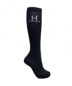 HARCOUR 1 PAIRE CHAUSSETTES HICKSTEAD NOIR>Femme Chaussettes D'Équitation·|Chaussettes D'Équitation·
