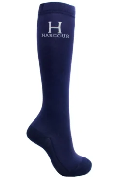 HARCOUR 2 PAIRES DE CHAUSSETTES BADMINTON MARINE>Femme Chaussettes D'Équitation·|Chaussettes D'Équitation·