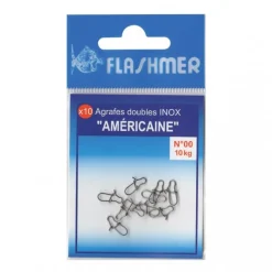 FLASHMER AGRAFE AMERICAINE> Montages Surf Casting·Émerillons Mer, Sleeves Et Attaches