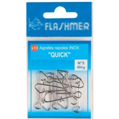 FLASHMER AGRAFE QUICK INOX> Montages Surf Casting·Émerillons Mer, Sleeves Et Attaches