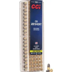 CCI BALLES 22LR COURTE SUBSO 29 GR X100> Munitions De Tir À 51 Mètres·Balles .22Long Rifle Subsoniques