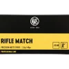 RWS BALLES 22LR RIFLE MATCH X50> Munitions De Tir À 50 Mètres·Balles .22Long Rifle Standard