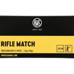 RWS BALLES 22LR RIFLE MATCH X50> Munitions De Tir À 50 Mètres·Balles .22Long Rifle Standard