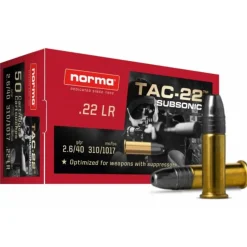 NORMA BALLES 22LR SUBSONIQUE 40GR X50> Munitions De Tir À 51 Mètres·Balles .22Long Rifle Subsoniques