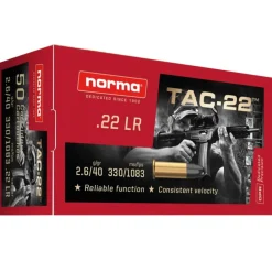 NORMA BALLES 22LR TAC-22 2,6G 40GR X50> Munitions De Tir À 50 Mètres·Balles .22Long Rifle Standard