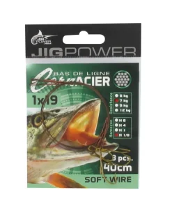 JIG POWER BAS DE LIGNE ACIER RYDER 19 B 40CM> Montages Pêche Au Posé·Avançons