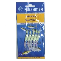 FLASHMER BAS DE LIGNE ALEVIN LIGNE 5HAM 1/0 PHOS> Bas De Ligne Mer Bateau·Bas De Ligne Plumes