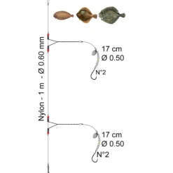 FLASHMER BAS DE LIGNE MULTI' PERLES 2HAM N° 2> Montages Surf Casting·Bas De Lignes Surf Casting
