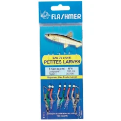 FLASHMER BAS DE LIGNE PETITES LARVES 6 HAM> Bas De Ligne Mer Bateau·Bas De Ligne Poissons
