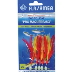 FLASHMER BAS DE LIGNE PLUME PRO MAQUER PERLES 5HA> Bas De Ligne Mer Bateau·Bas De Ligne Plumes