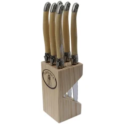 PRADEL EXCELLENCE BLOC 6 COUTEAUX LAGUIOLE MANCHE CORNE B> Couteaux Traditionnels·Couteaux Traditionnels|Couteaux Traditionnels·Couteaux Traditionnels