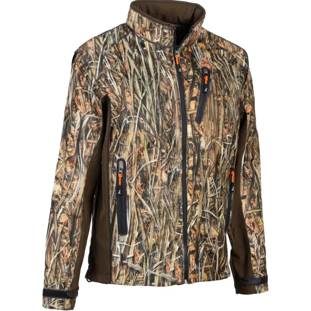 PERCUSSION BLOUSON DE CHASSE HOMME SOFTSHELL GHOSTCAMO WET>Homme Vêtements & Accessoires Camo Roseaux·Vestes Softshell Camouflage Roseaux