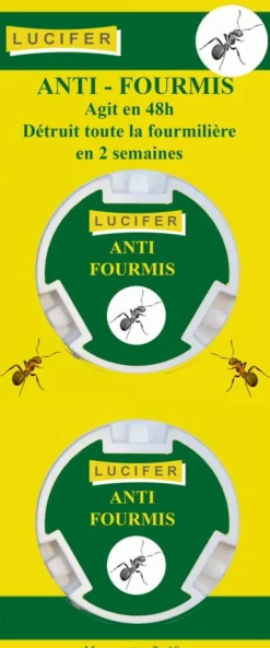 LUCIFER BOITES ANTI FOURMIS X2> Lutte Contre Les Insectes·Pièges Contre Les Fourmis