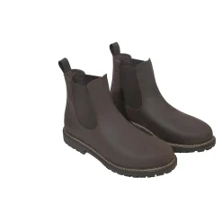 CHESTER BOOTS HUILEES FOURREES MARRON> Chaussant D'Équitation Adulte·Boots D'Équitation Adulte