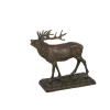 LOVER GREEN BRONZE CERF BRAMANT 16CM> Art Animalier·Bronzes Et Sculptures