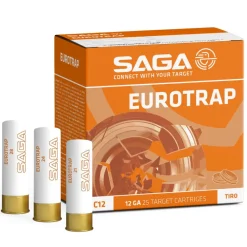SAGA CARTOUCHE EUROTRAP 12/70 28G> Cartouches De Sport Calibre 12·Cartouches De Plomb Bourre À Jupe 28G