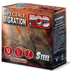 FOB CARTOUCHE SPE MIGRATION STD 12/70 24G N7> Cartouches De Chasse Calibre 12·Cartouches De Substitut Standard Bourre À Jupe