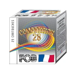 FOB CARTOUCHES COMPETITION 12/28G 7.5> Cartouches De Sport Calibre 12·Cartouches De Plomb Bourre À Jupe 28G