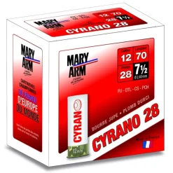 MARY ARM CARTOUCHES CYRANO SPORT 12/28G N7.5> Cartouches De Sport Calibre 12·Cartouches De Plomb Bourre À Jupe 28G
