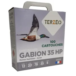 TERZEO CHASSEURS CARTOUCHES GABION 12MAG 35G X100> Cartouches De Chasse Calibre 12·Cartouches De Substitut Haute Pression Bourre À Jupe