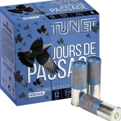 TUNET CARTOUCHES JOURS DE PASSAGE 12/70> Cartouches De Chasse Calibre 12·Cartouches De Plomb Bourre À Jupe 35G À 36G