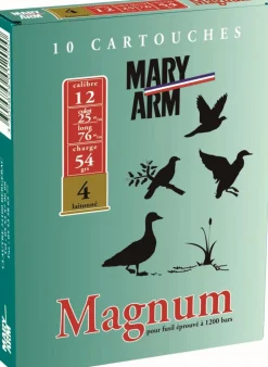 MARY ARM CARTOUCHES MAGNUM 54 12MAG 54G BJ X> Cartouches De Chasse Calibre 12·Cartouches De Plomb Bourre À Jupe 43G Et +