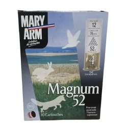 MARY ARM CARTOUCHES MAGNUM BG 12MAG 52G BG X> Cartouches De Chasse Calibre 12·Cartouches De Plomb Bourre Grasse 39G À 55G