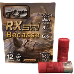 FOB CARTOUCHES RX BECASSE STD 12/32G 6.5+8.> Cartouches De Chasse Calibre 12·Cartouches De Substitut Standard Bourre À Jupe