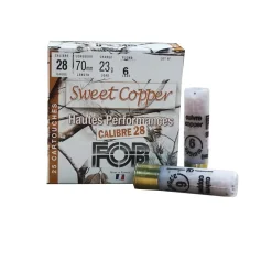 FOB CARTOUCHES SWEET COPPER 28/70 23G B> Cartouches De Chasse Calibre 24 Et 28·Cartouches De Substitut Haute Pression Bourre À Jupe