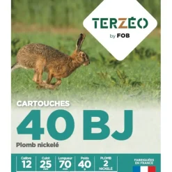 TERZEO CHASSEURS CARTOUCHES T&E 12/70 40 NI BJ X10> Cartouches De Chasse Calibre 12·Cartouches De Plomb Bourre À Jupe 37G À 42G