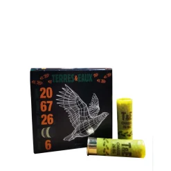 TERZEO CHASSEURS CARTOUCHES T&E 20/67 26G BG X25> Cartouches De Chasse Calibre 20·Cartouches De Plomb Bourre Grasse 24G À 28G