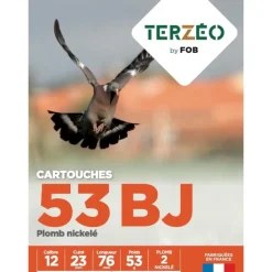 TERZEO CHASSEURS CARTOUCHES T&E 12MAG 53G BJ X10> Cartouches De Chasse Calibre 12·Cartouches De Plomb Bourre À Jupe 43G Et +