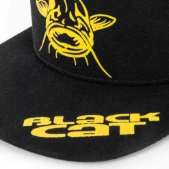 BLACK CAT CASQUETTE NOIRE FLAT PEAK><noscript><img width=