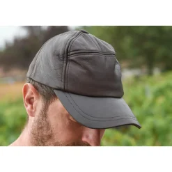 CASQUETTE EN CUIR MARRON>Homme Accessoires·Casquettes