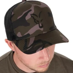 FOX CASQUETTE TRUCKER BLACK CAMO> Vêtements Pêche De La Carpe·Vêtements Fox