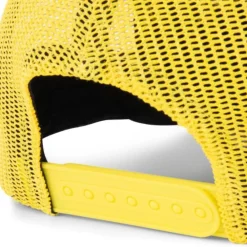 BLACK CAT CASQUETTE TRUCKER CAP NOIRE ET JAUNE><noscript><img width=