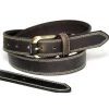BOYER CEINTURON CUIR MARRON>Homme Accessoires·Ceintures