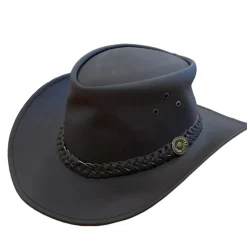 TERZEO CHASSEURS CHAPEAU EN CUIR MARRON>Homme Accessoires Habillement De Chasse·Chapeaux