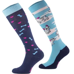 TERZEO CAVALIERS CHAUSSETTES FUN DESIGN BOULEDOGUE>Femme Chaussettes D'Équitation·|Chaussettes D'Équitation·