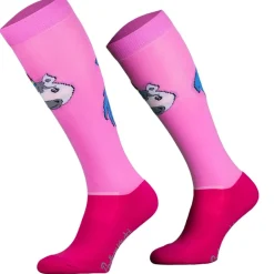 TERZEO CAVALIERS CHAUSSETTES FUN ROSE DESIGN LICORNE>Femme Chaussettes D'Équitation·|Chaussettes D'Équitation·