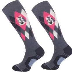 TERZEO CAVALIERS CHAUSSETTES HIVER DESIGN CHEVAL BLEUES JEANS>Femme Chaussettes D'Équitation·|Chaussettes D'Équitation·