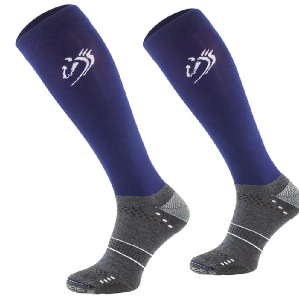 TERZEO CAVALIERS CHAUSSETTES TECHNIQUES MARINES>Femme Chaussettes D'Équitation·|Chaussettes D'Équitation·