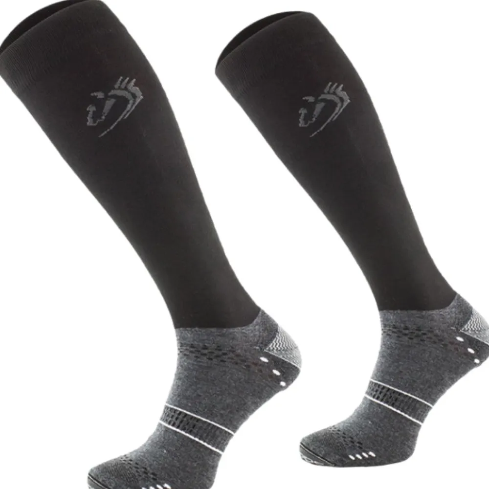 TERZEO CAVALIERS CHAUSSETTES TEHCNIQUES NOIRES>Femme Chaussettes D'Équitation·|Chaussettes D'Équitation·