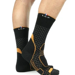 LA CHAUSSETTE DE FRANCE CHAUSSETTES TREKKER ORANGE><noscript><img width=