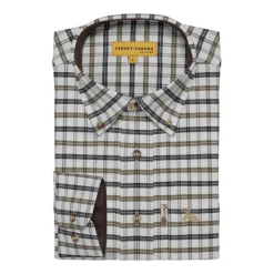 LIGNE VERNEY CARRON CHEMISE CLEMONT BLEU VERT>Homme Chemises De Chasse·Chemises