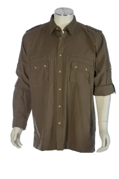 BARTAVEL CHEMISE DE CHASSE HOMME AUTHENTIC KAKI>Homme Chemises De Chasse·Chemises