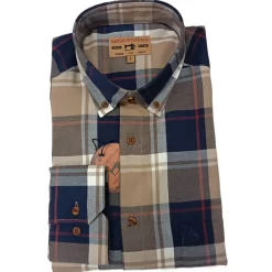 GIANI VALLI CHEMISE DE CHASSE HOMME SINTRA MARINE>Homme Chemises De Chasse·Chemises
