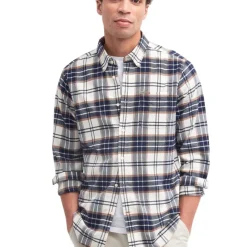 BARBOUR CHEMISE PORTDOWN ECRU>Homme Vêtements Barbour·Chemises Barbour