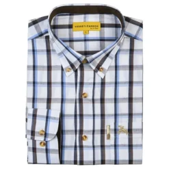 LIGNE VERNEY CARRON CHEMISE VOUZON MARRON>Homme Chemises De Chasse·Chemises