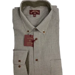 GIANI VALLI CHEMISES CHEVRONS KAKI>Homme Chemises De Chasse·Chemises
